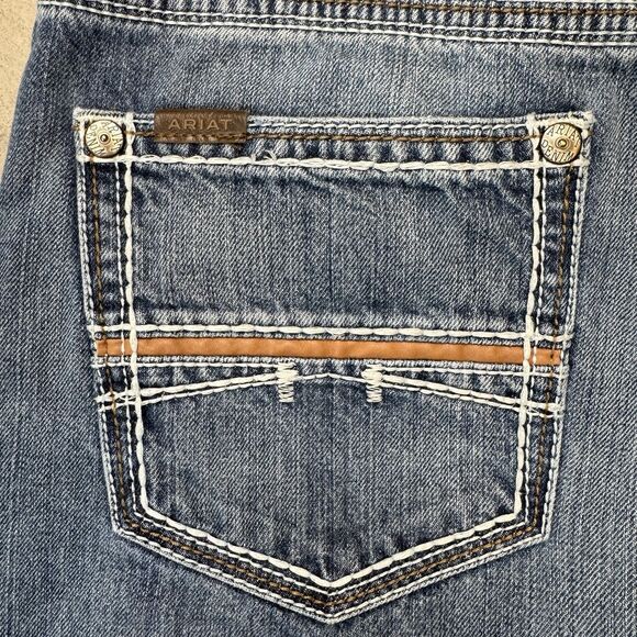 Ariat M4 Coltrane Jeans Men 36x36 Durango Relaxed Boot Cut Blue Western - Picture 14 of 16